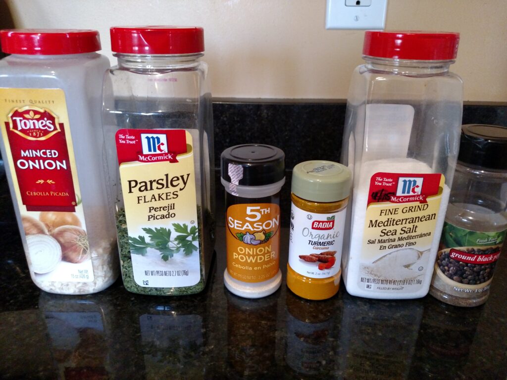 ingredients for onion soup mix