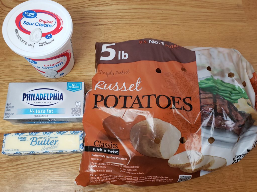 ingredients for special mashed potatoes