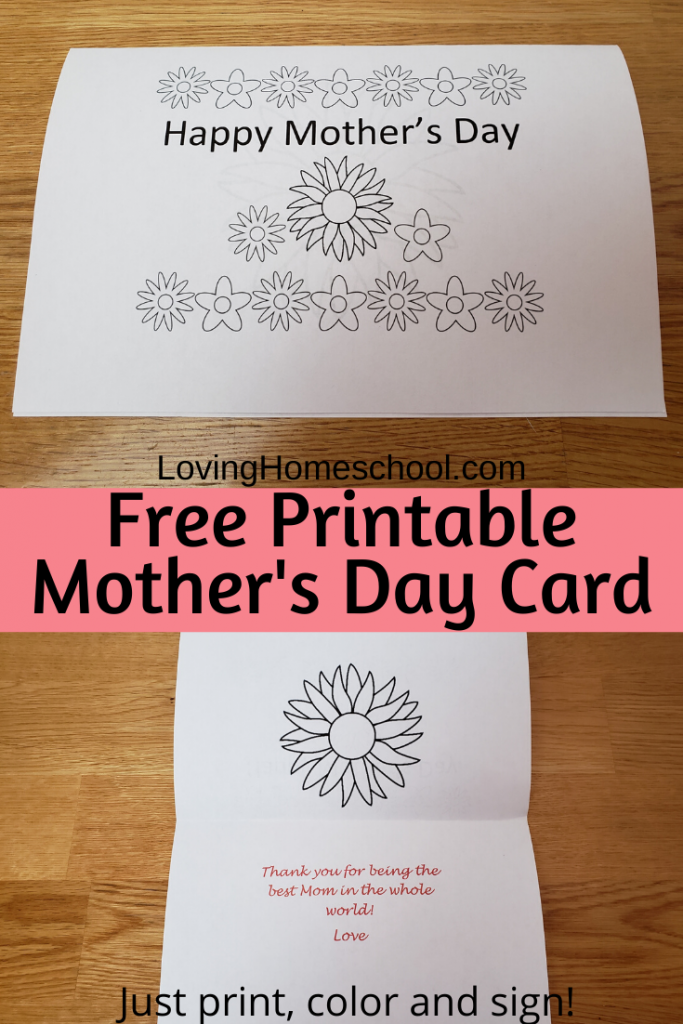 Free Printable Mother’s Day Card