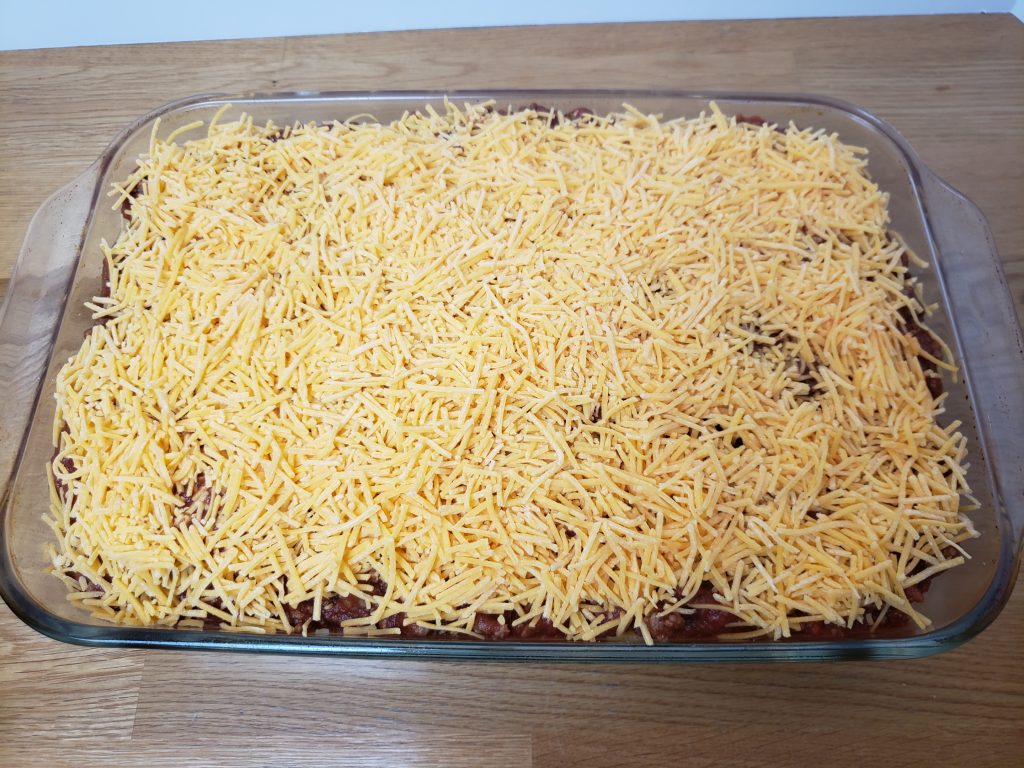 Easy Taco Casserole ready for oven