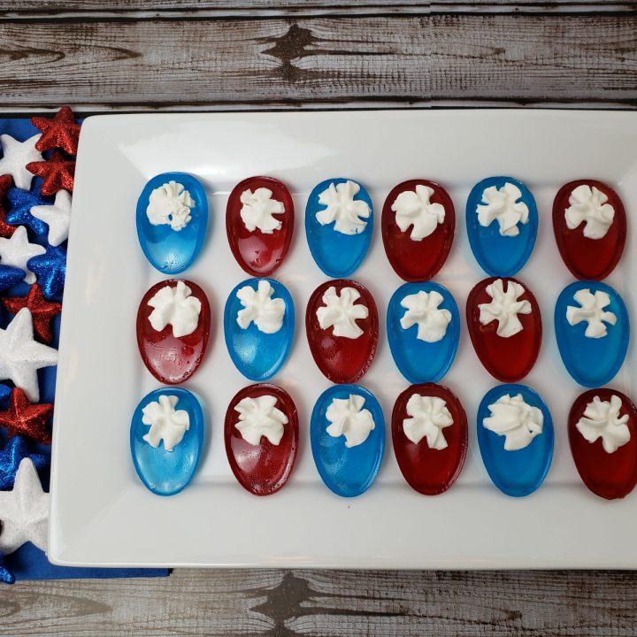 Patriotic Deviled Jell-O Eggs