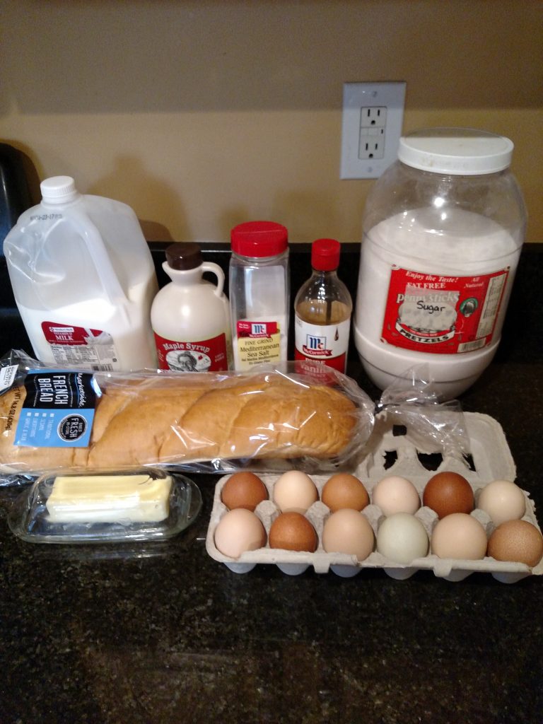 Ingredients for Overnight French Toast