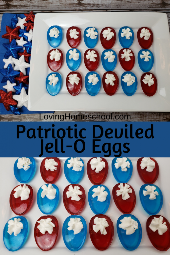 Patriotic Deviled Jell-O Eggs