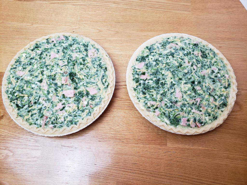 2 Spinach Ham Quiche