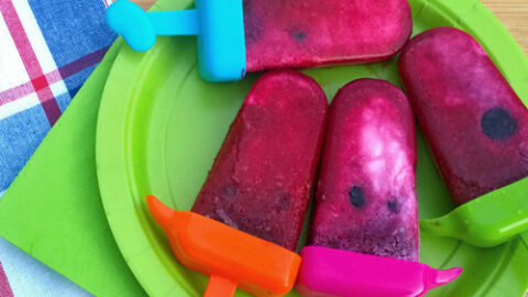 Image for Beet, Berry, and Coconut Smoothie Popsicles (Vegan / Gluten-Free)