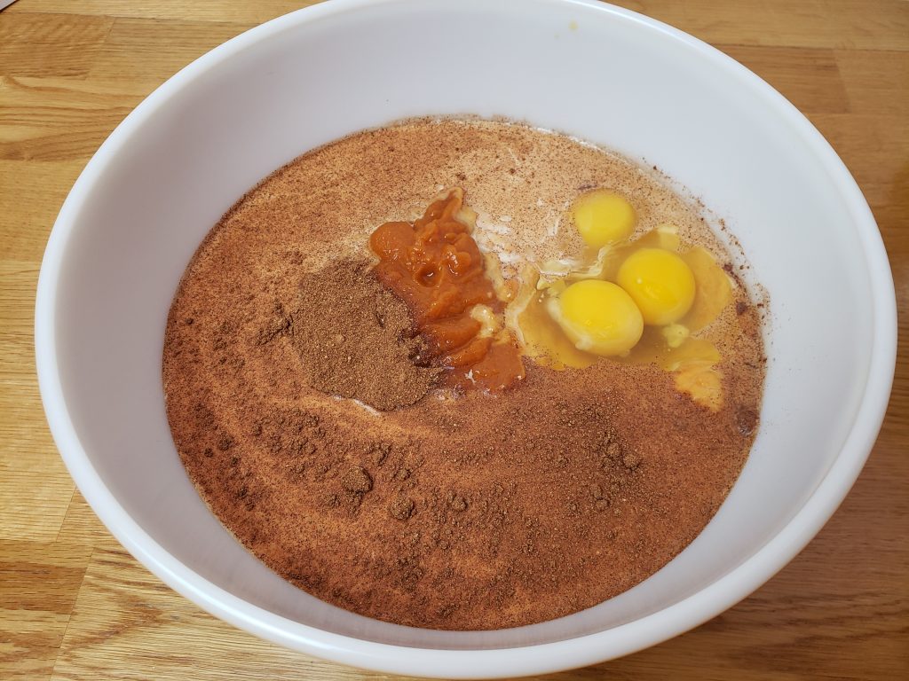 ingredients in mixing bowl