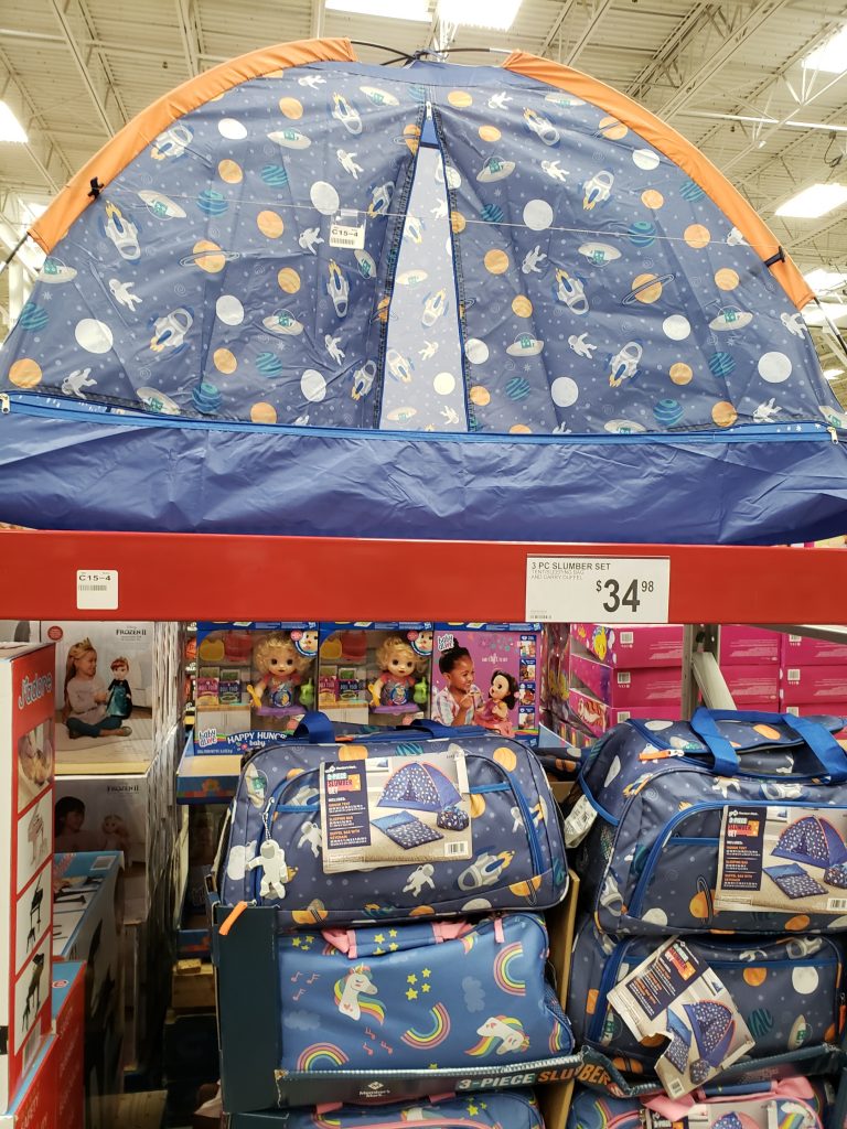 a tent at Sam's Club