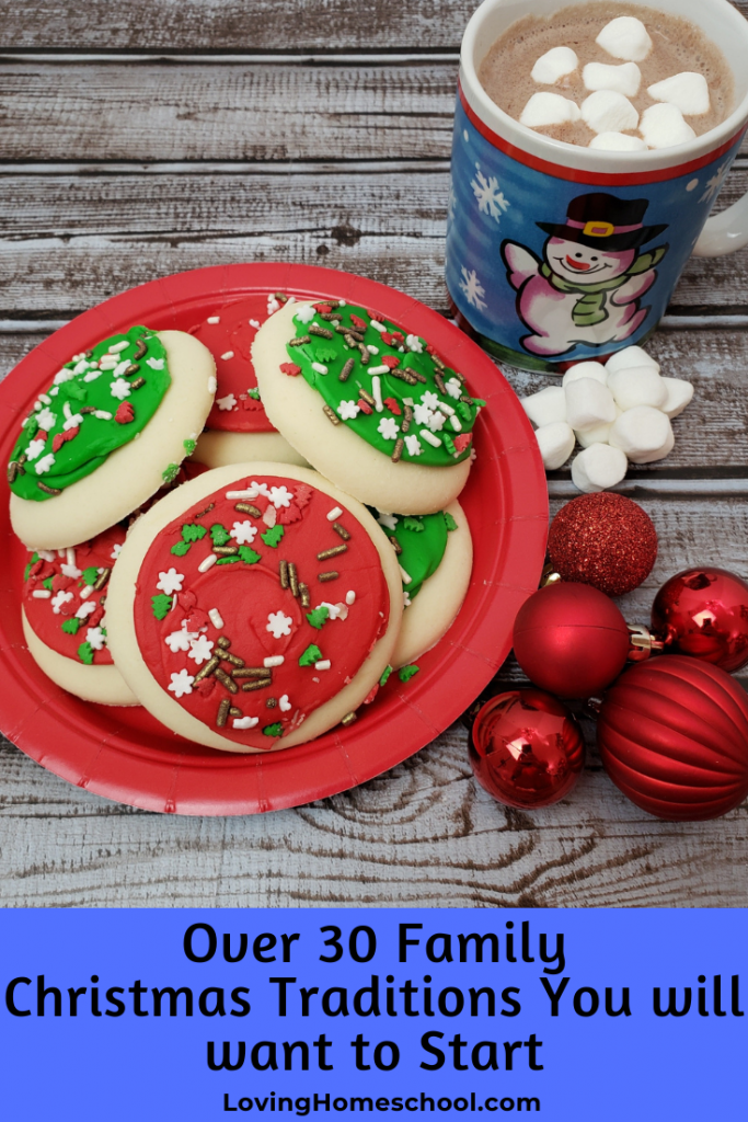 plate of Christmas cookies and hot chocolate