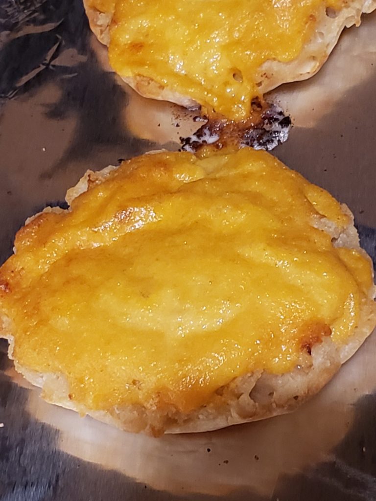 Cheesy Crabmeat Appetizers on cooking sheet