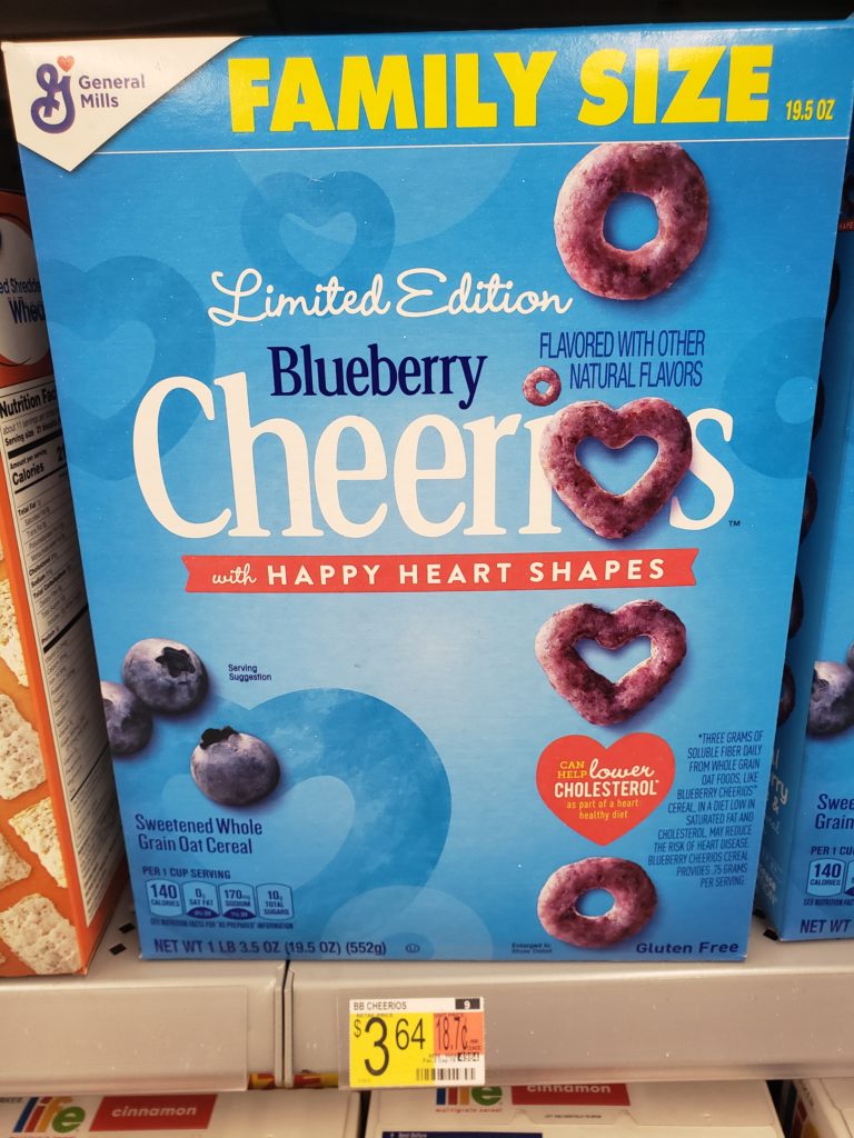 box of blueberry cheerios