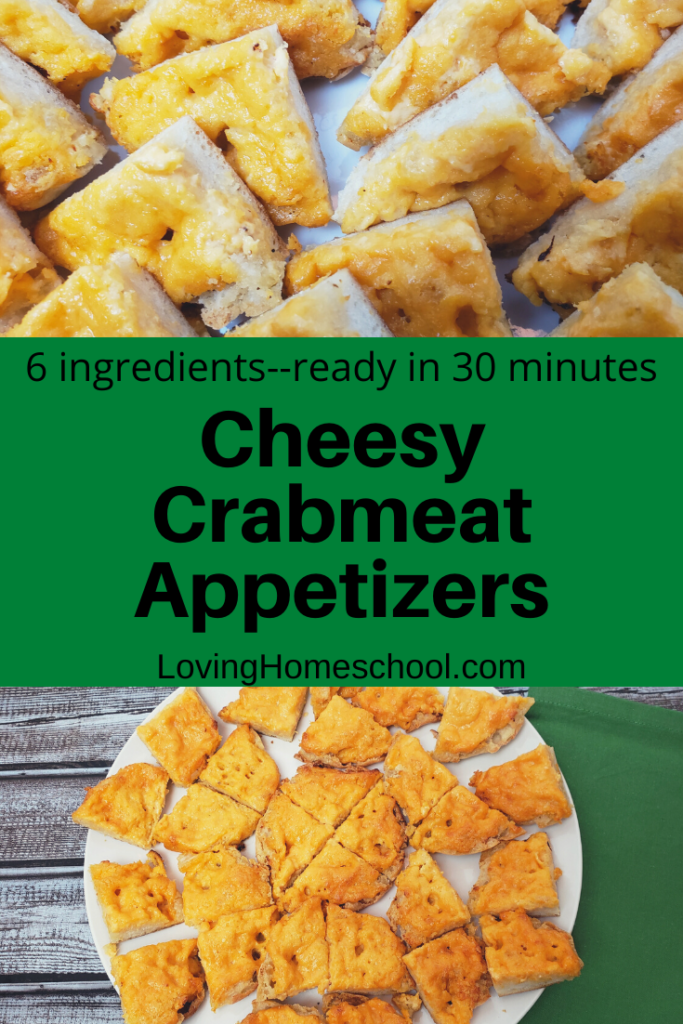 Cheesy Crabmeat Appetizers Pinterest pin