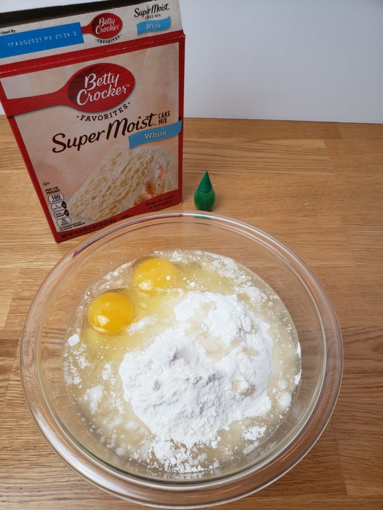 Easy St. Patrick’s Day Cookies ingredients in bowl