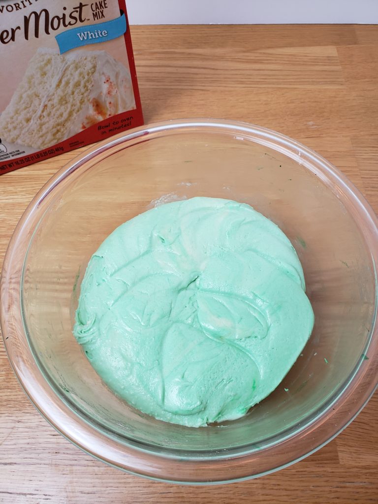 green cookie batter