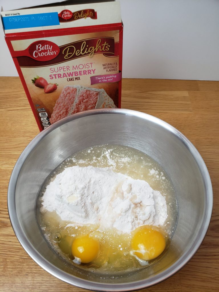 Ingredients for Easy Valentine’s Day Cookies in bowl