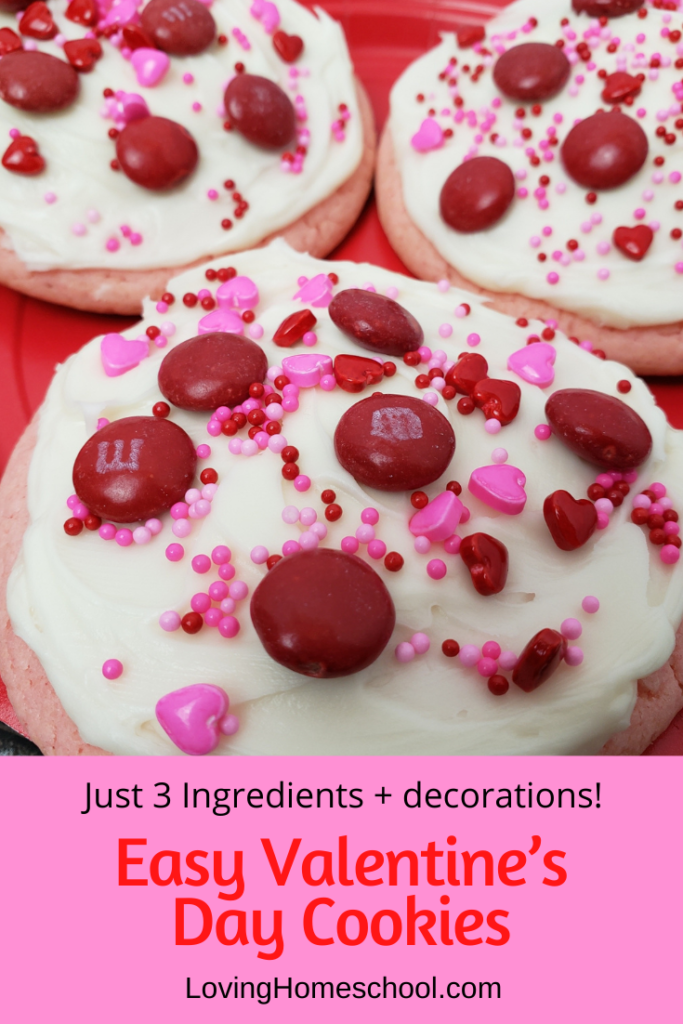 Easy Valentine’s Day Cookies Pinterest Pin