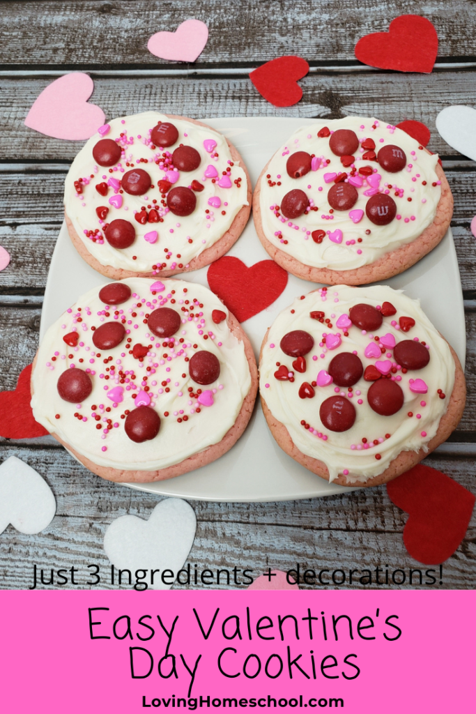 Easy Valentine’s Day Cookies Pinterest Pin