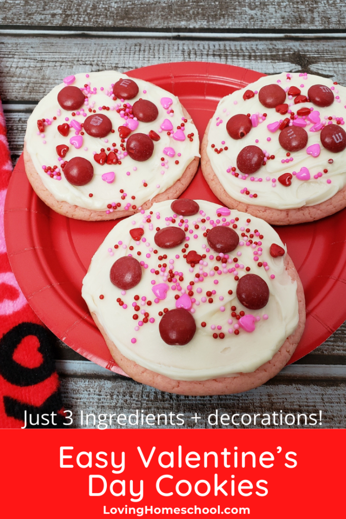 Easy Valentine’s Day Cookies Pinterest Pin