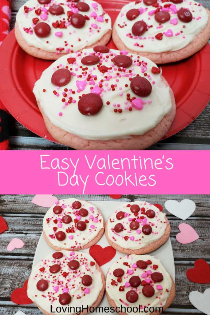 Easy Valentine’s Day Cookies Pinterest Pin