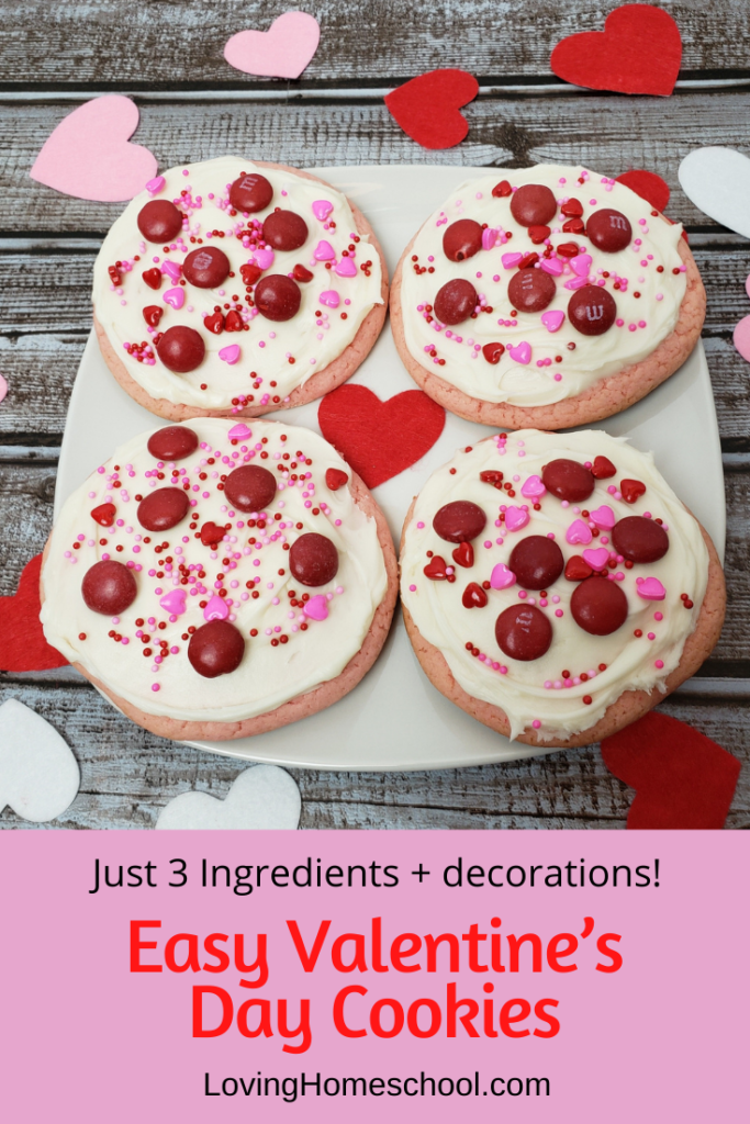 Easy Valentine’s Day Cookies Pinterest Pin