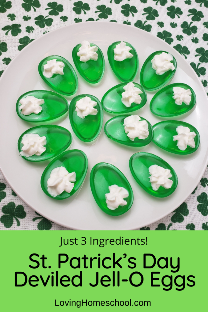 St. Patrick’s Day Deviled Jell-O Eggs Pinterest pin