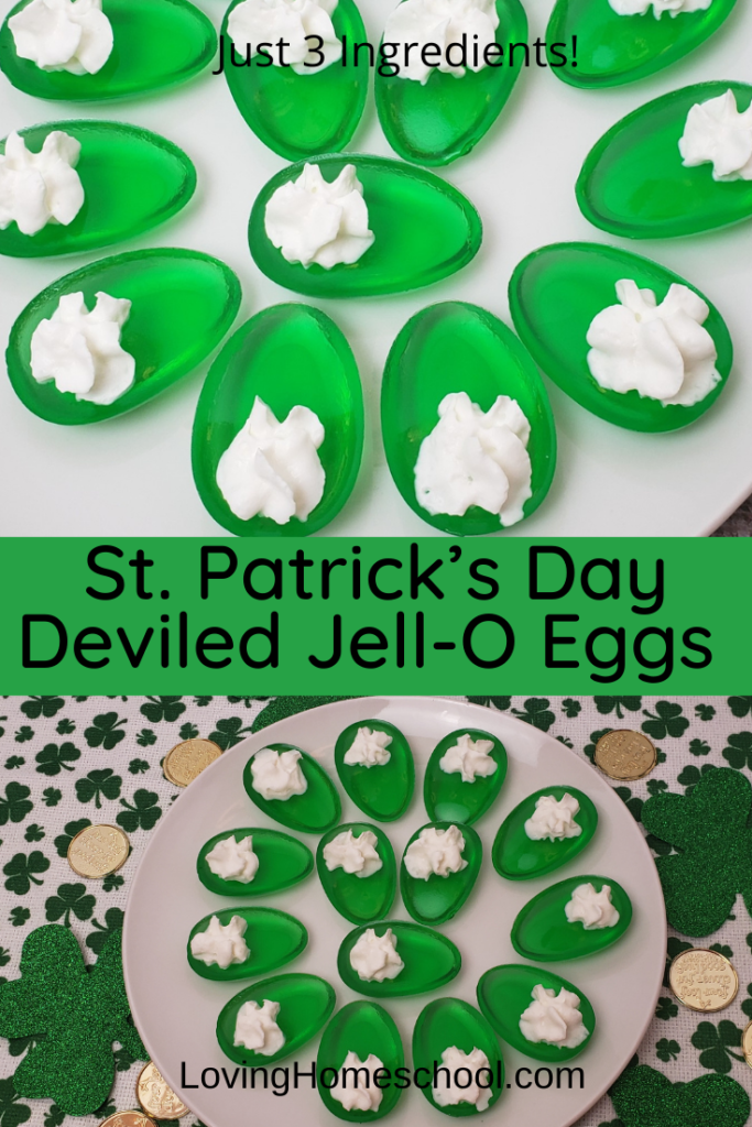 St. Patrick’s Day Deviled Jell-O Eggs Pinterest pin