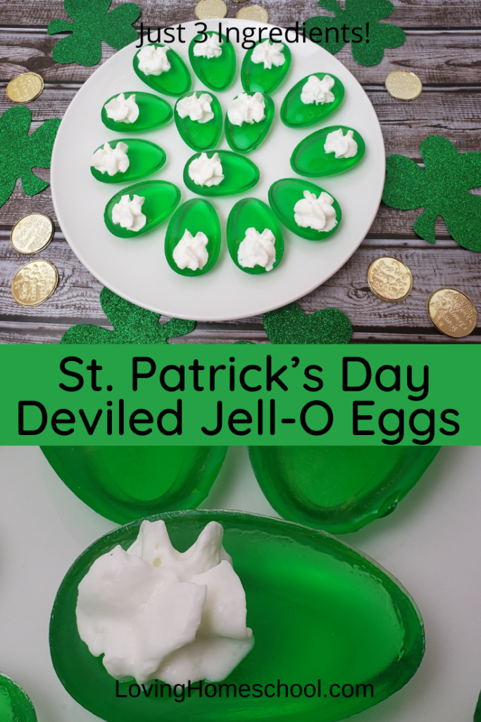 St. Patrick’s Day Deviled Jell-O Eggs Pinterest pin