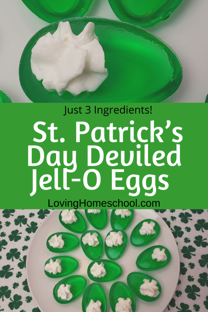 St. Patrick’s Day Deviled Jell-O Eggs Pinterest pin