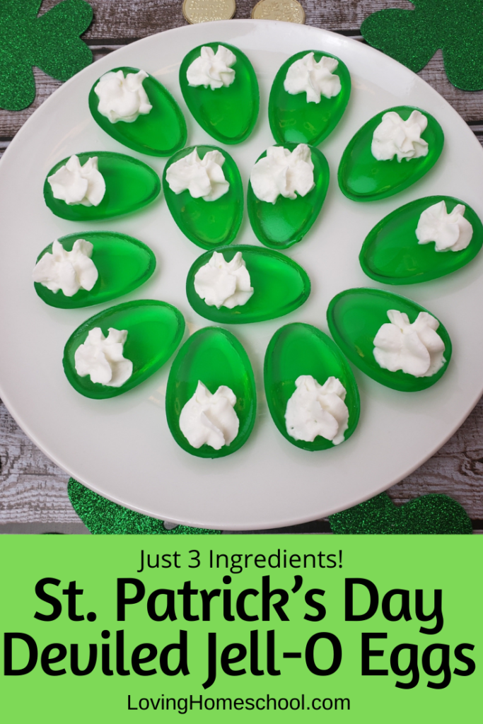 St. Patrick’s Day Deviled Jell-O Eggs Pinterest pin