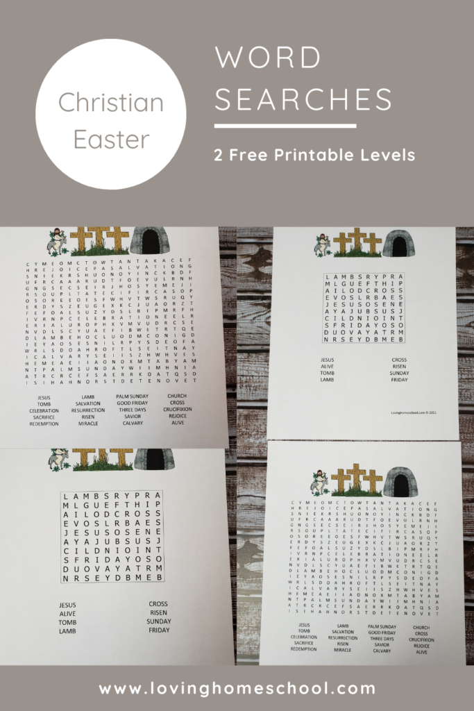 Christian Easter Word Search Pinterest Pin