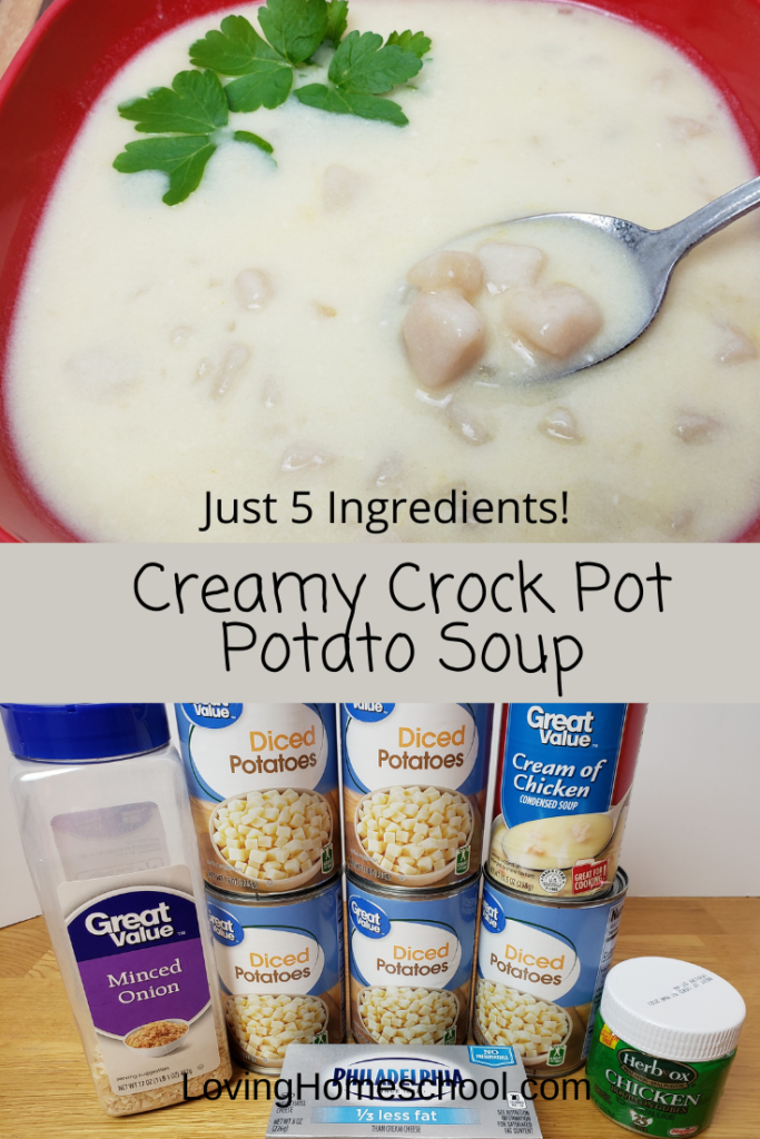 Creamy Crock Pot Potato Soup Pinterest pin