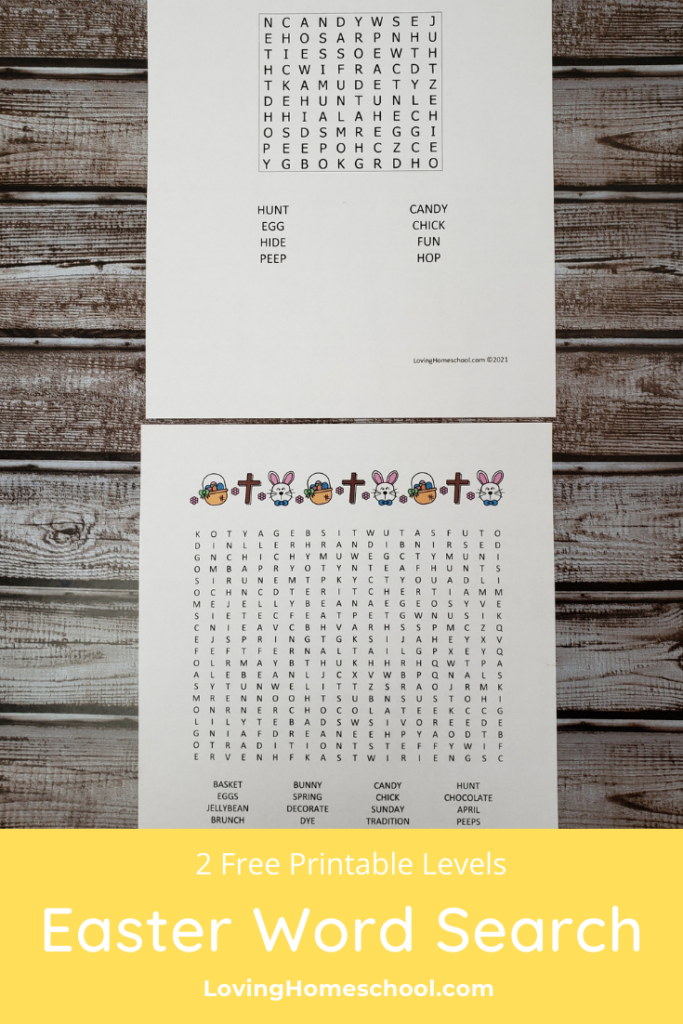 Easter Word Search Pinterest Pin