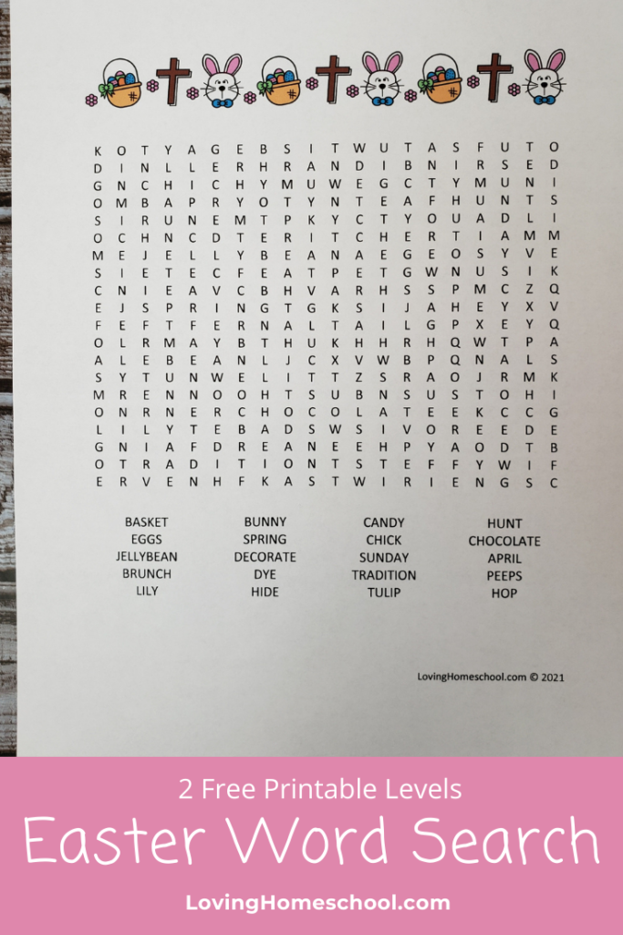 Easter Word Search Pinterest Pin