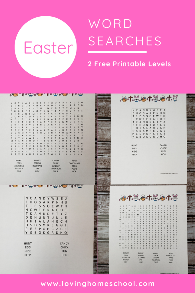 Easter Word Search Pinterest Pin