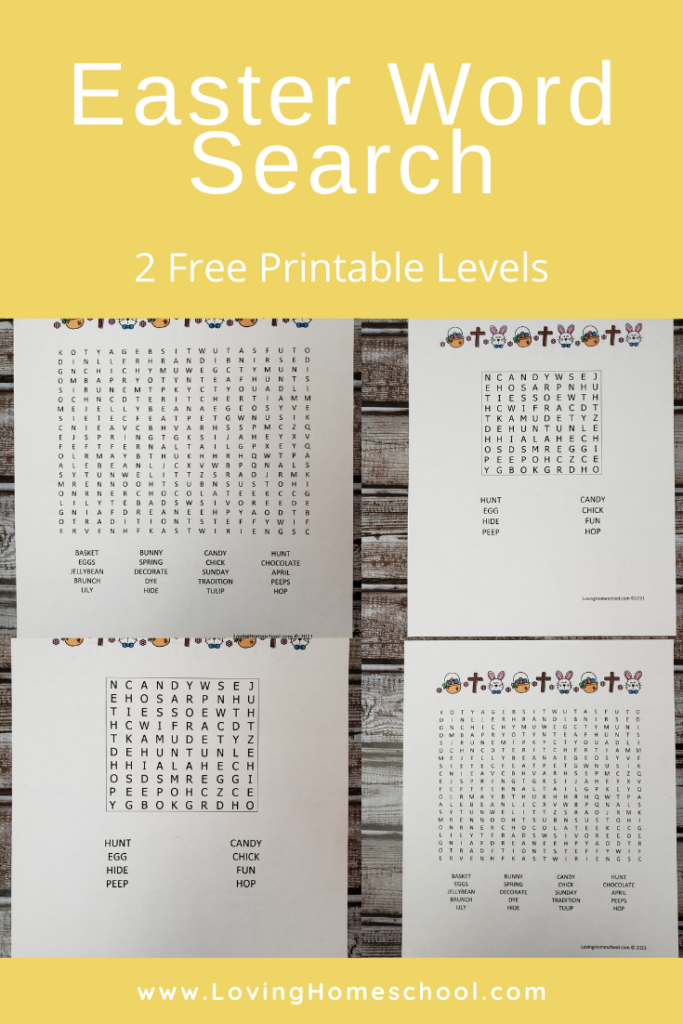 Easter Word Search Pinterest Pin