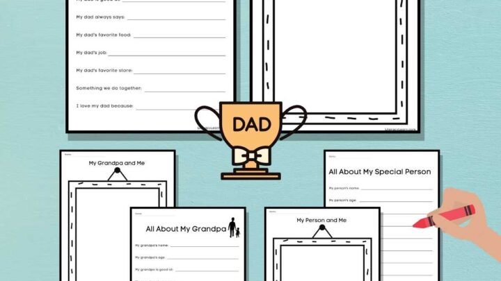 Image for All About My Dad Printables (+ Grandpa & Special Person)