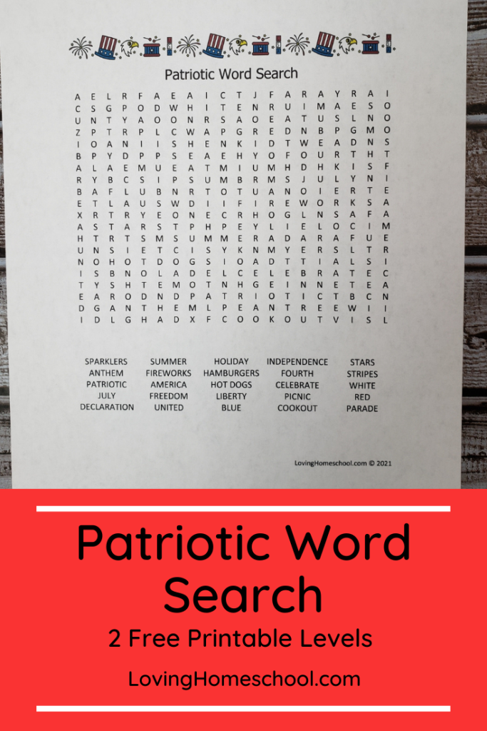 Patriotic Word Search