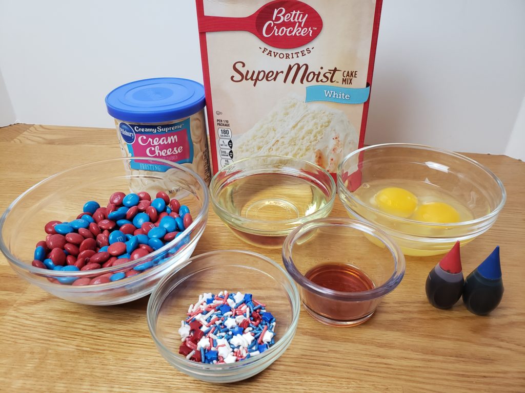 ingredients for Easy Patriotic Cookies