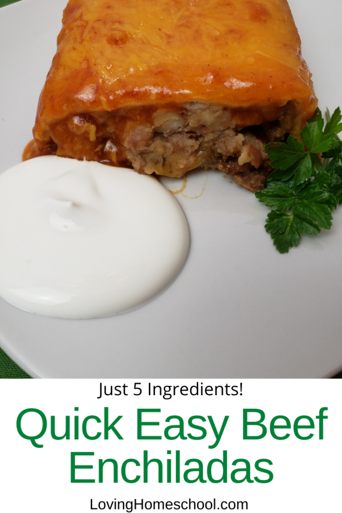 Quick Easy Beef Enchiladas Pinterest Pin