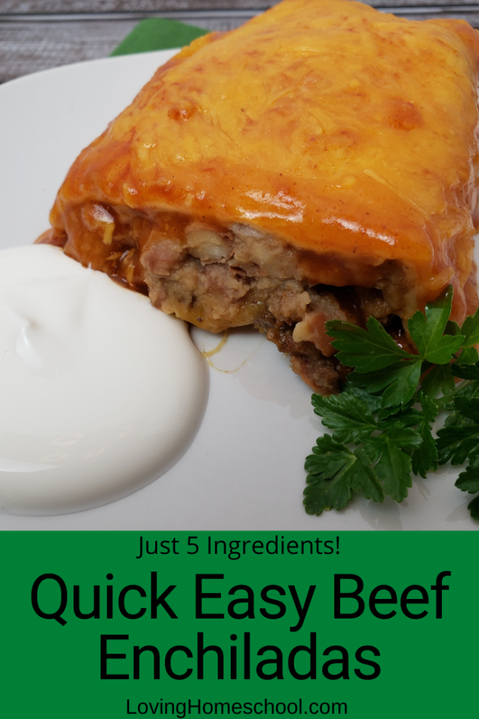 Quick Easy Beef Enchiladas Pinterest Pin