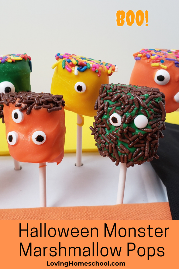 Halloween Monster Marshmallow Pops Pinterest Pin