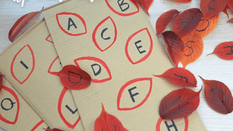 Image for Fall Leaf Alphabet matching activity for Toddlers