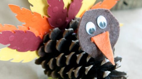 Image for DIY Turkey Pinecone (Thanksgiving Craft for Kids)