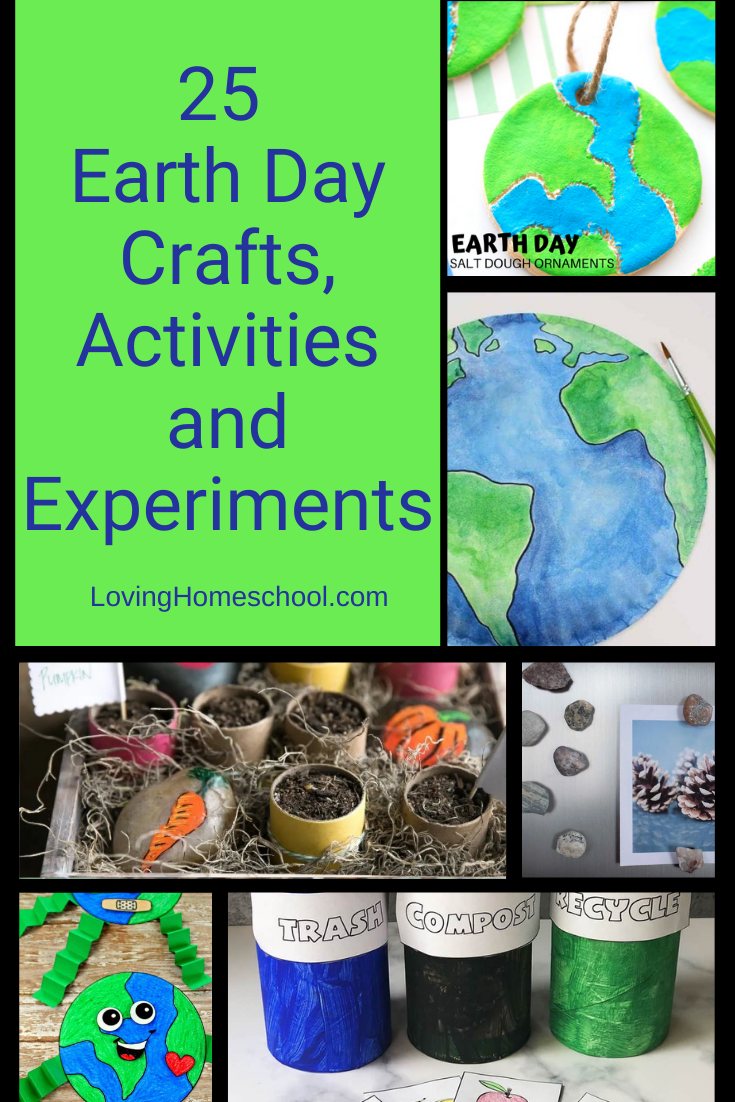 25 Earth Day Crafts, Activities and Experiments Pinterest pin