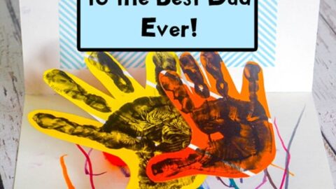 Image for Give Me A High Five Handprint Father’s Day Card