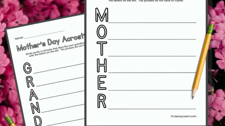 Image for Mother’s Day Acrostic Printable for Mom & Grandma