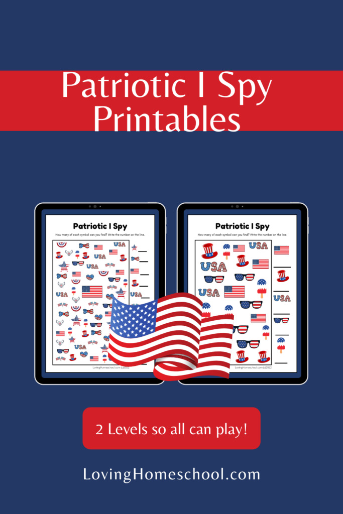 Patriotic I Spy Printables Pinterest PIn