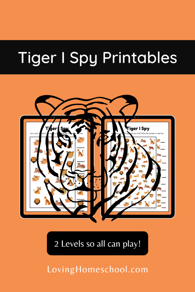 Tiger I Spy Printables Pinterest Pin