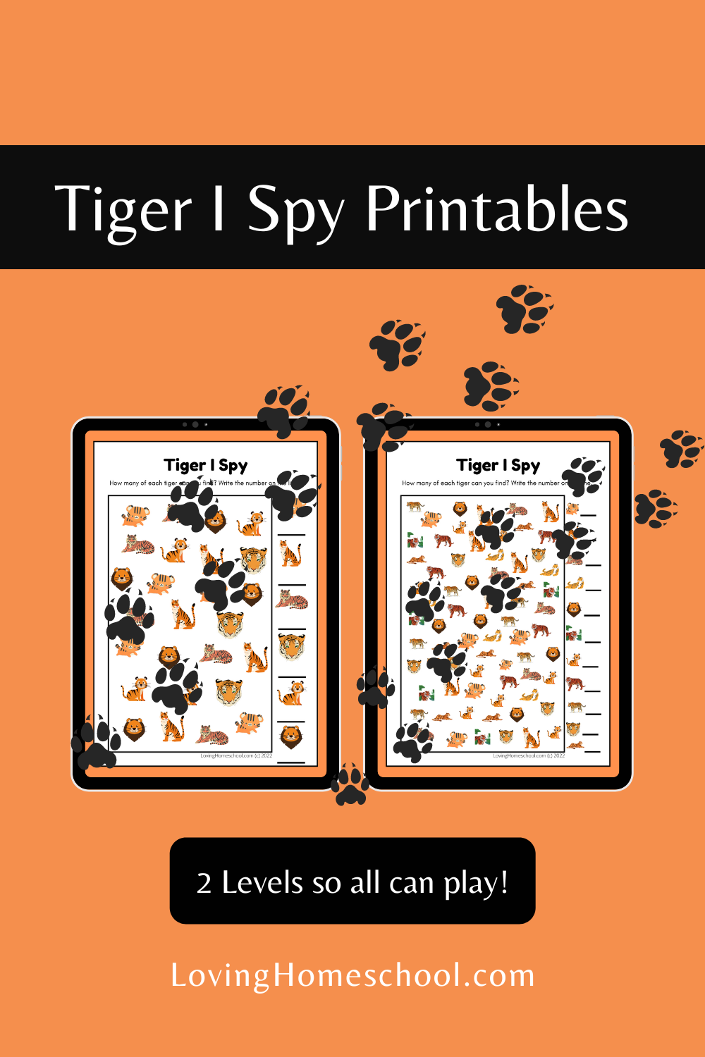 Tiger I Spy Printables Pinterest Pin