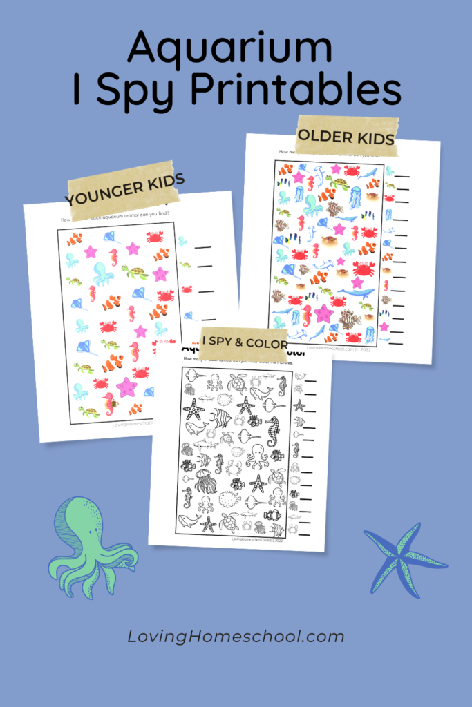 Aquarium I Spy Printables Pinterest Pin