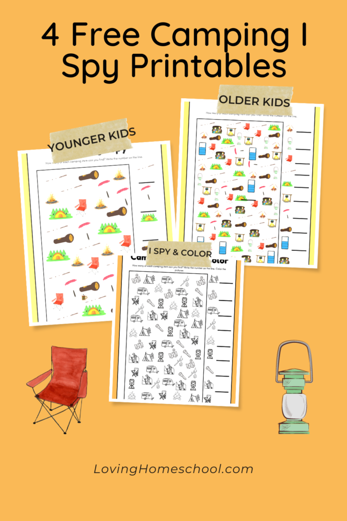 Camping I Spy Printables Pinterest pin